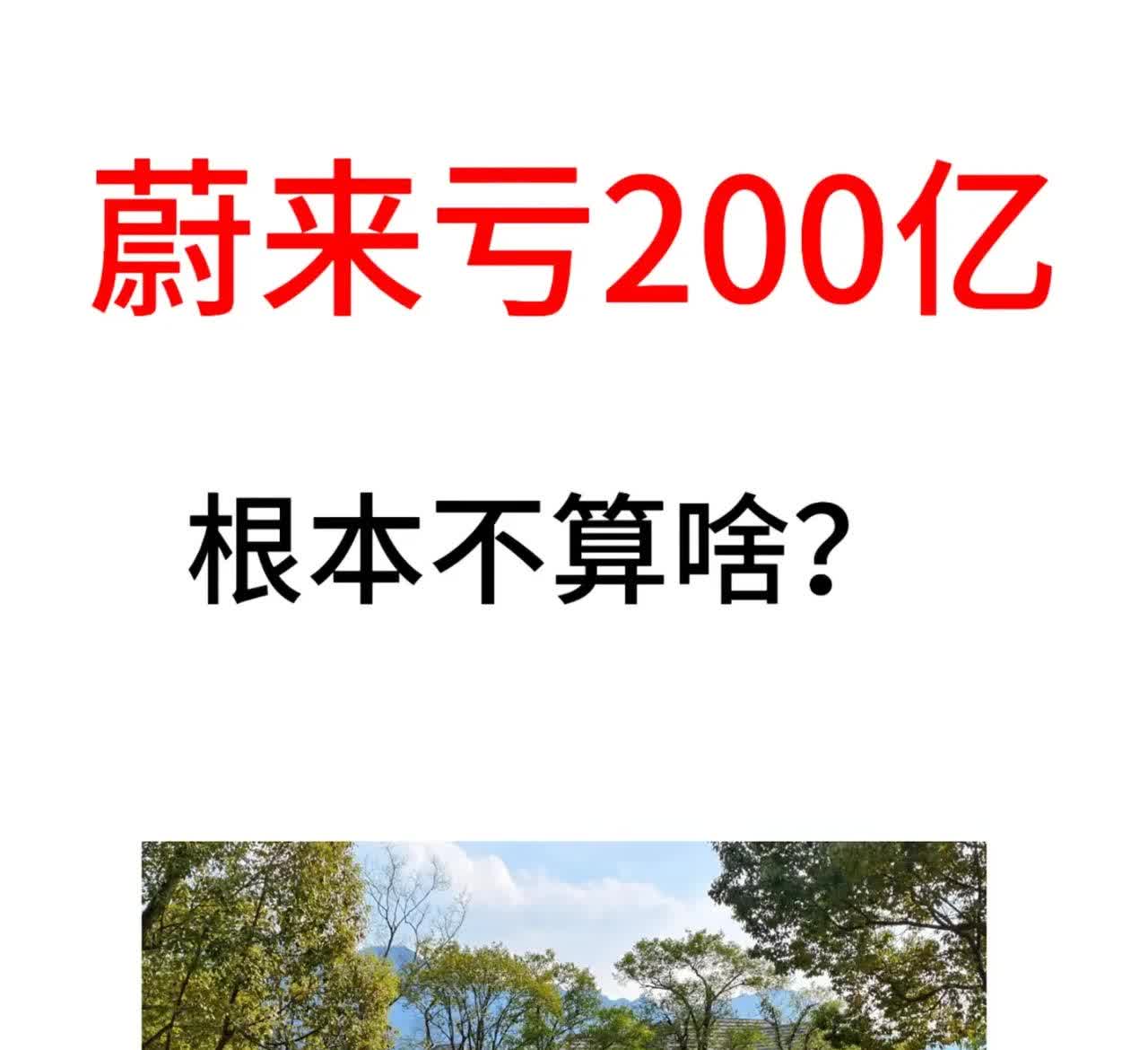 蔚来去年亏200多亿，真的没必要的大惊小怪，好歹肉烂在自己锅里，又不是润出去了，
