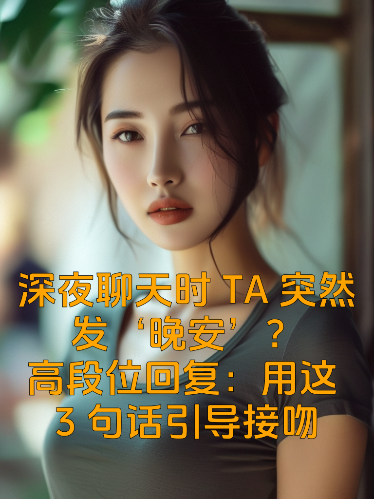 深夜聊天时TA突然发‘晚安’？高段位回复：用这3句话引导接吻