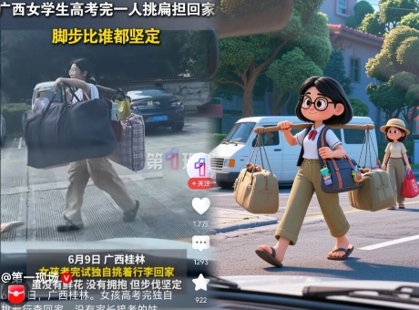 先爆个好消息，再讲个坏消息！

      高考完挑扁担回家的女孩，其实妈妈当天