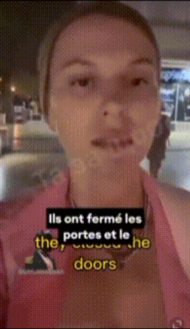 一名在以色列的乌克兰妇女发布视频表示，她在听到防空警报后前往防空洞，但是防空洞门