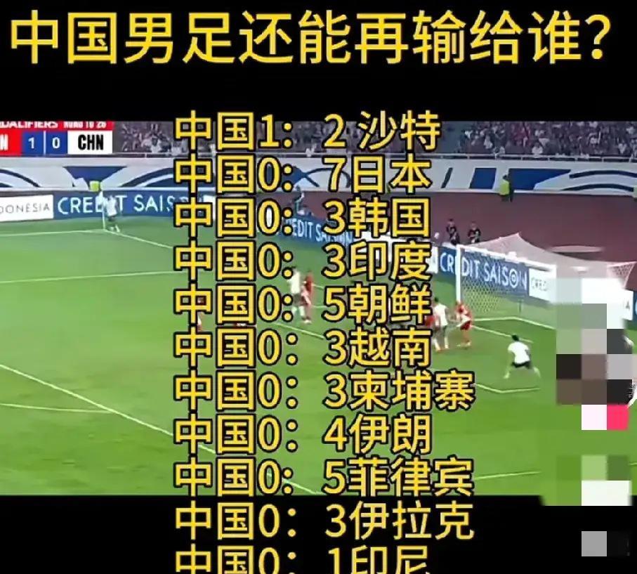 不要再说了国足还能再输给谁
至于中国足球已经不错了
2030年国足能向马尔代夫这