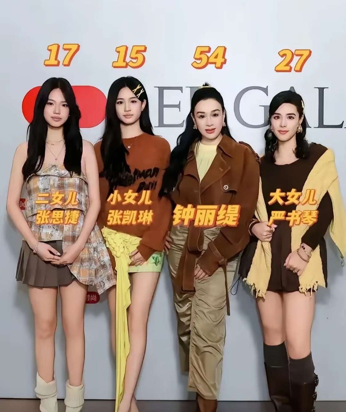 从这4人的合照可以看出，谁是最漂亮的。瞧瞧这一家人，颜值真的爆表了。