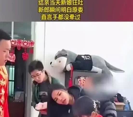 “太过分了！”2月，一男子结婚当天，突然新娘一直恶心呕吐，男子瞬间怒了：手都没牵