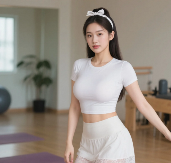 丰盈美体天台展柔韧，紧身衣衬出完美比例