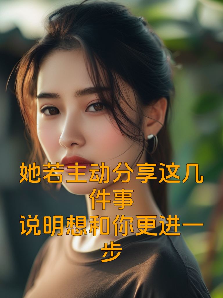 她若主动分享这几件事，说明想和你更进一步