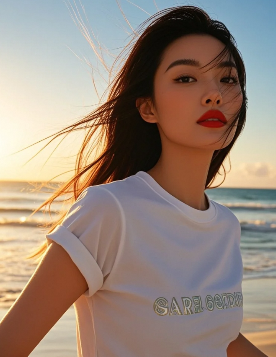 她走在夕阳里，美得刚刚好，暖得刚刚好