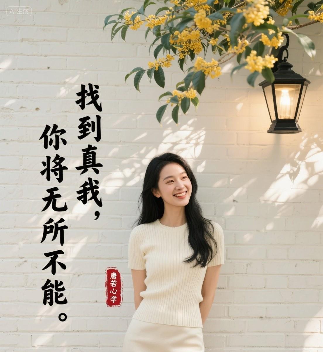 找到真我，你将无所不能。
我们总在别人的眼光里修正自己，在世俗的标准里勉强自己，