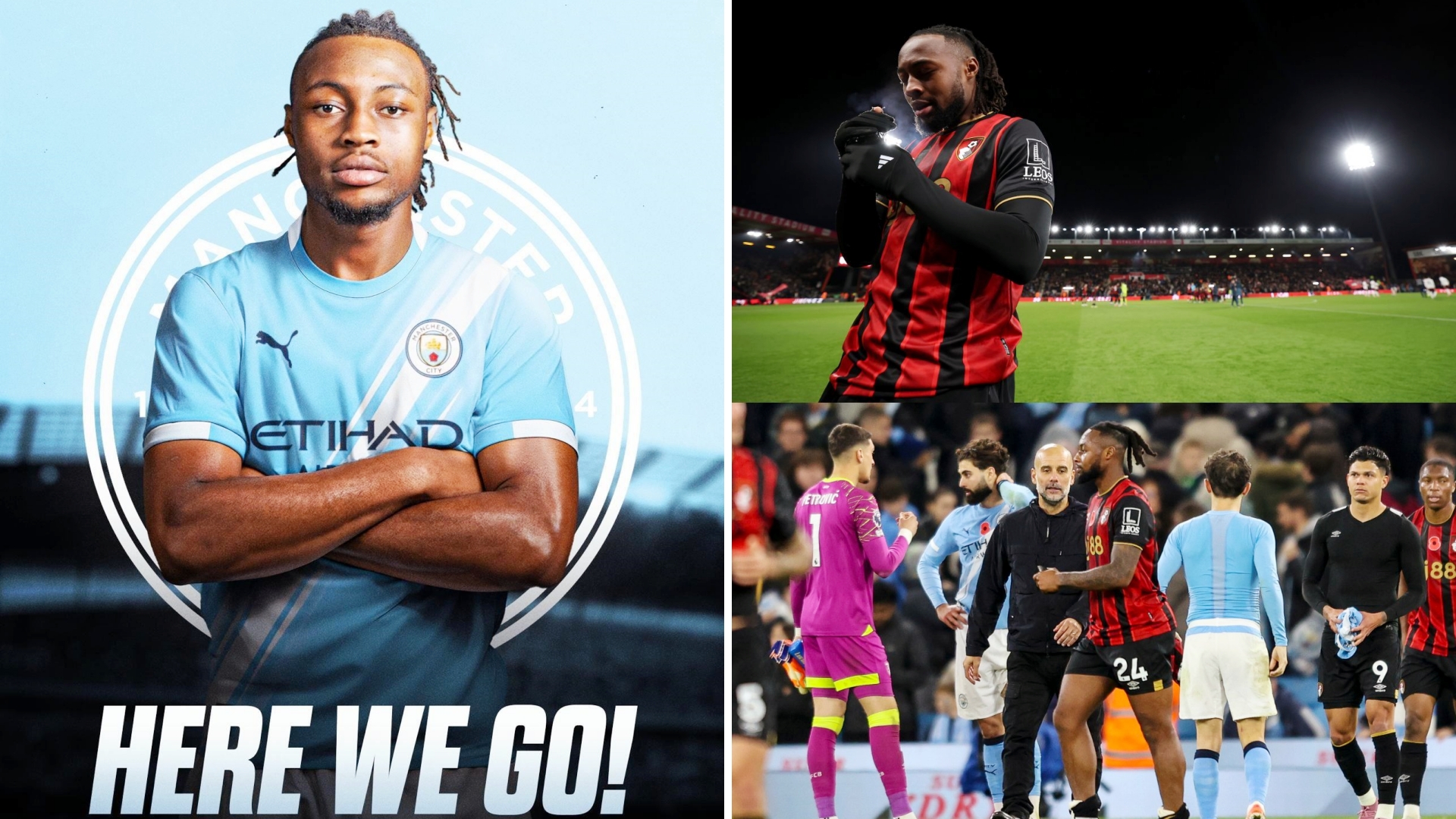 罗马诺确认：曼城将签下塞梅尼奥，转会费6500万镑周四体检。
体检相关正式流程，