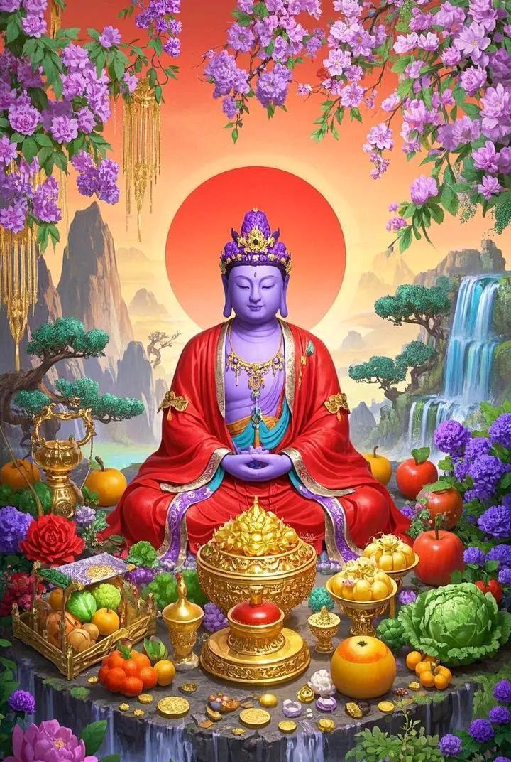 一拜药师佛光显，身心康泰无病患。朝迎朝气精神满，暮享安宁梦也甜。病痛阴霾皆驱散，