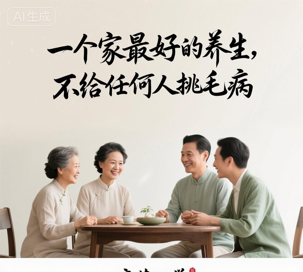 一个家最好的养生：不给任何人挑毛病
一个家庭最好的养生不在于一家人的饮食有多精致