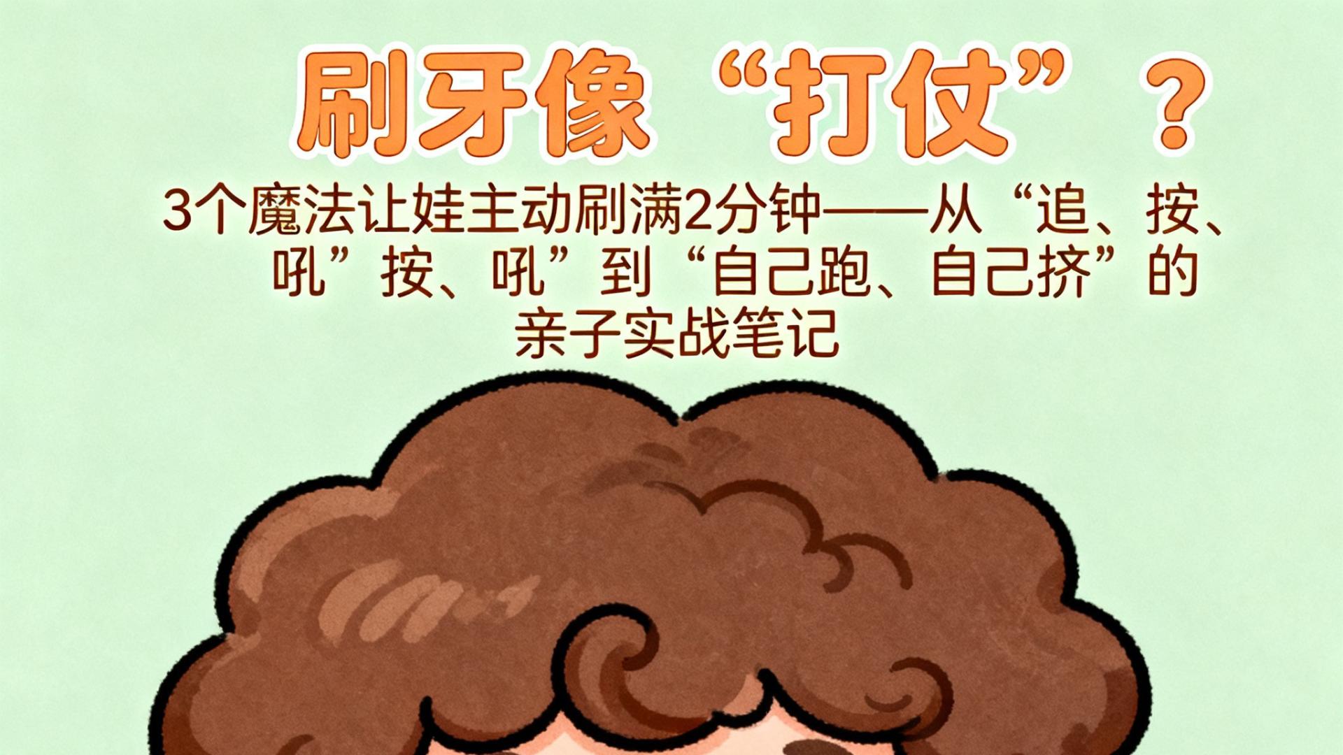 刷牙像“打仗”？3个魔法让娃主动刷满2分钟 ——从“追、按、吼”到“自己跑、自己挤、自己刷”的亲子实
