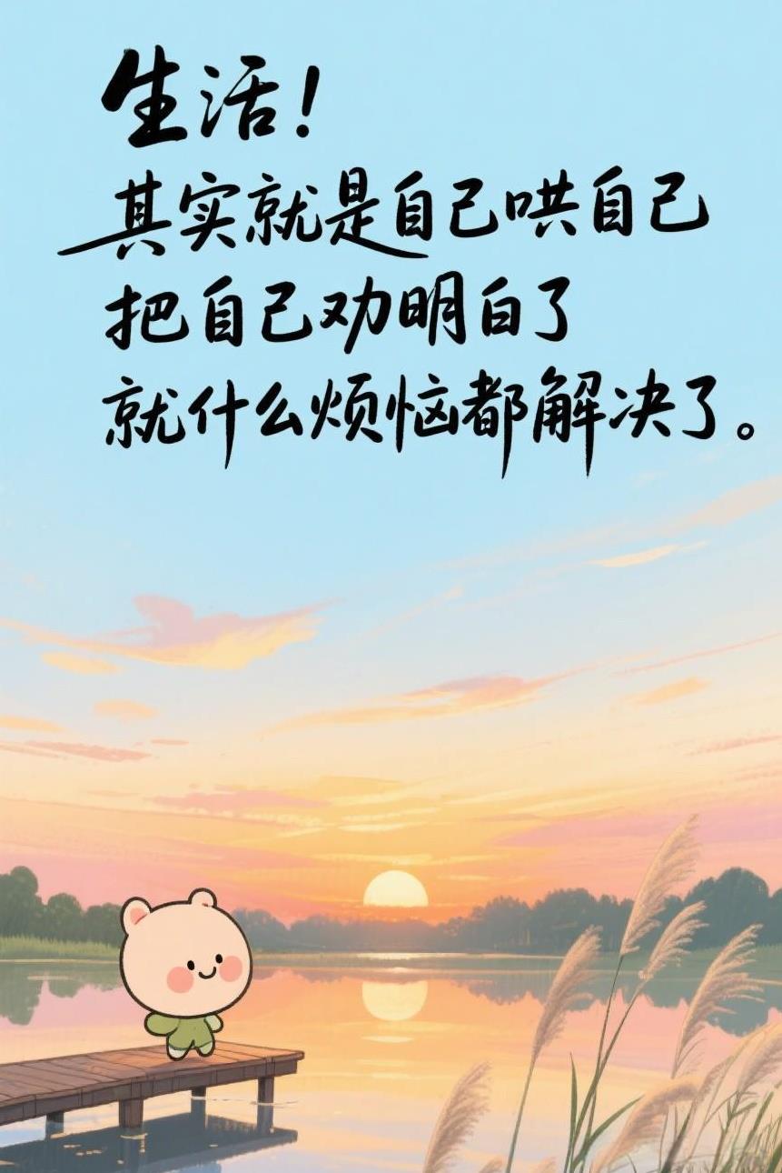 随着年龄的增长，一定要明白，自己不要给自己设定时间！
本来做事就很辛苦，如果要在