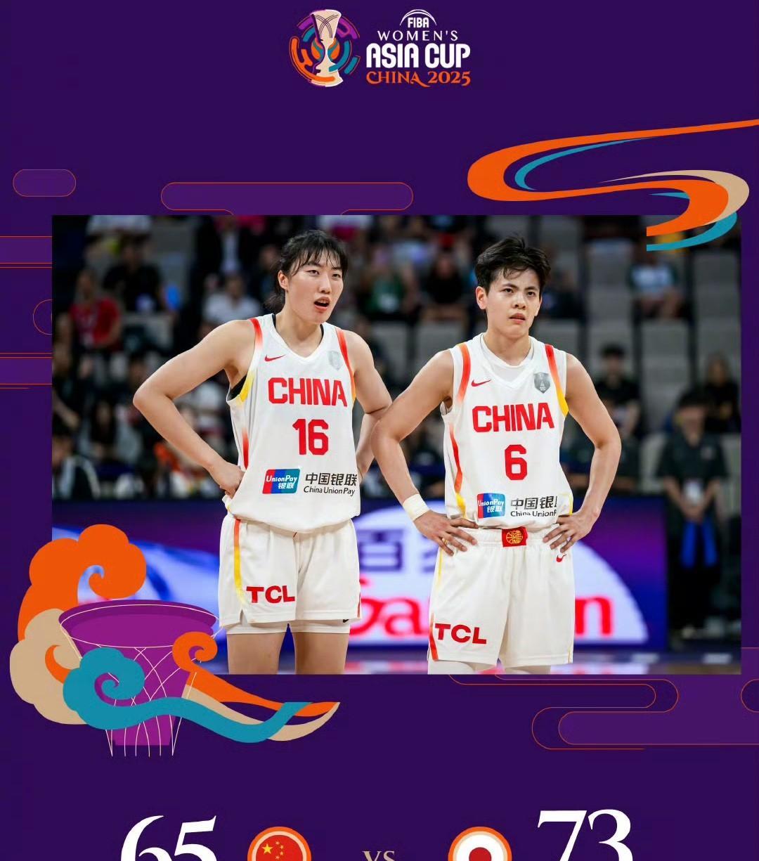 第三节结束，中国女篮65-73落后日本女篮
形势不容乐观，这肯定和预期是不一样的