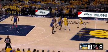 精彩！东决G4首节两队当家就互飙上了！
在今天NBA季后赛东部决赛尼克斯与步行者
