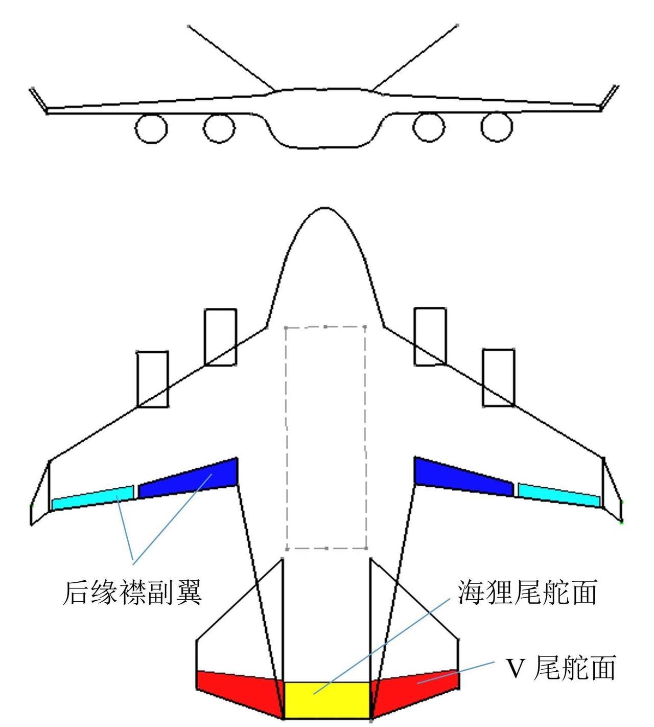 解放军在研究对标C5银河的战略运输机。
看这个造型……
战略运输机也要隐身吗？