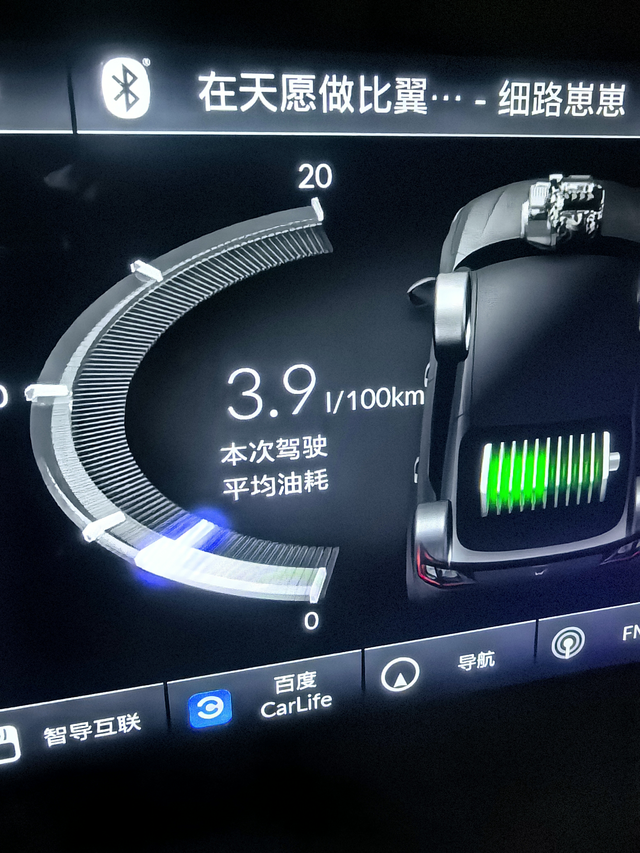 今日超低油耗
也就这个季节能开出这个4以内的油耗了！