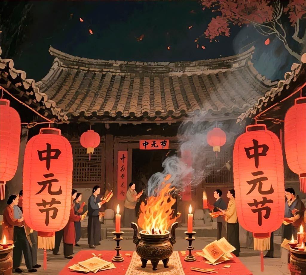 如何看待中元节的烧纸习俗？？
中元节烧纸的习俗 
我觉得不是迷信
是给逝去的亲人