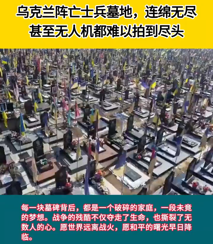 乌克兰墓地连绵，战争之痛难平