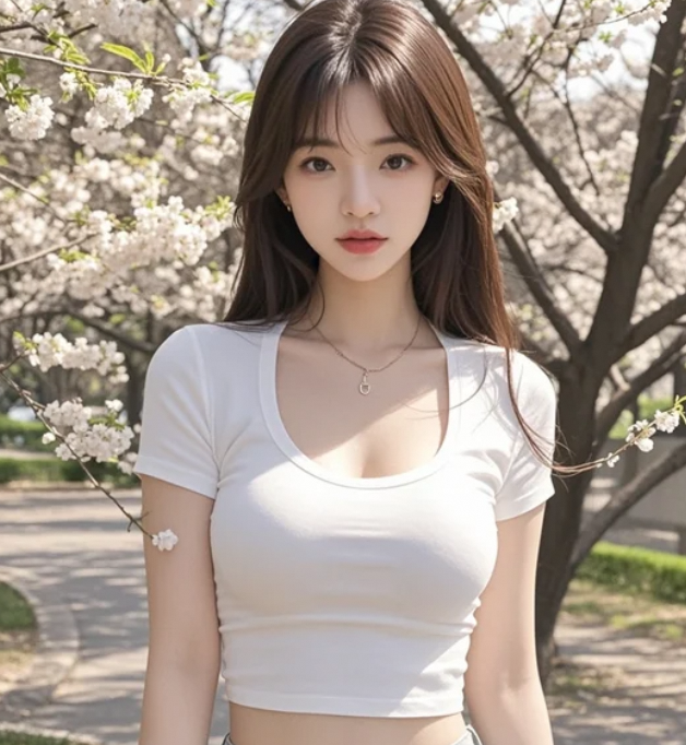 樱花树下的她，眼里藏着整个春天的秘密