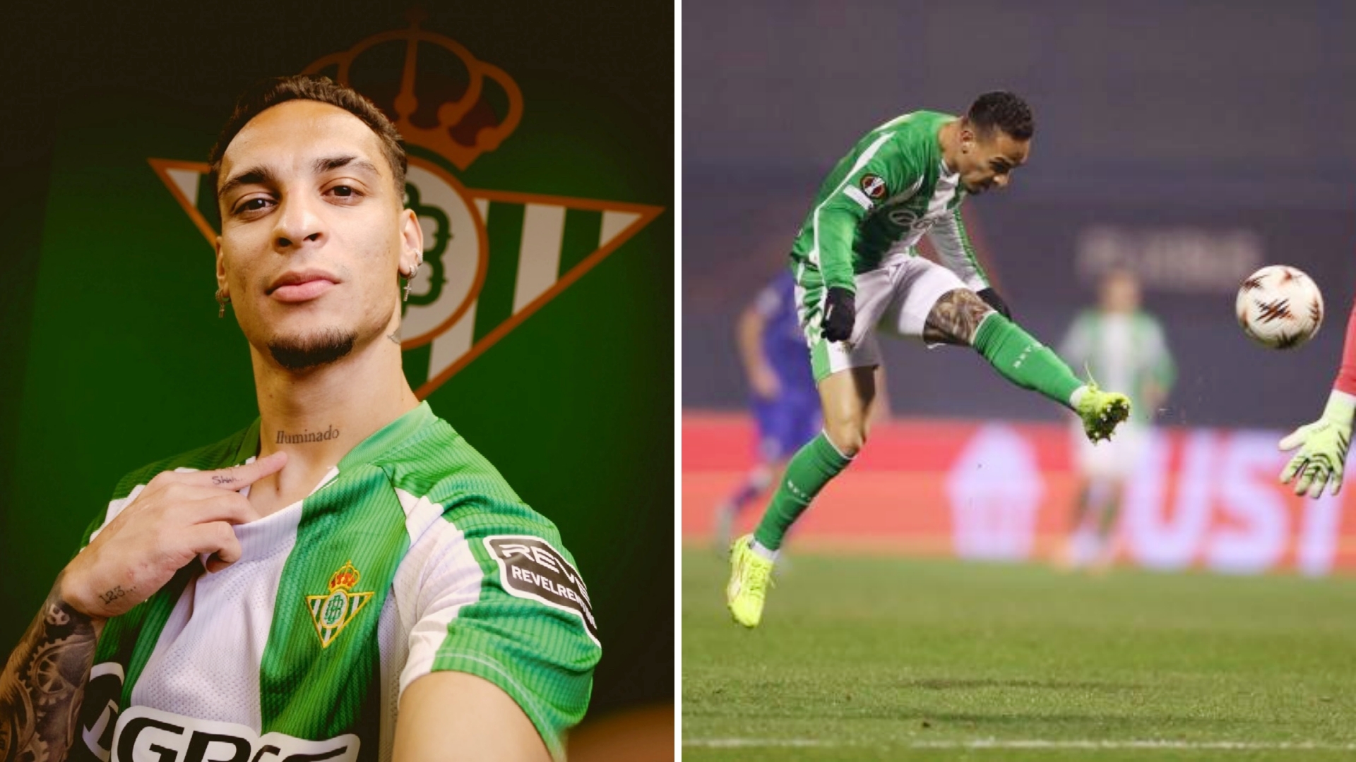 安东尼在本轮欧联杯，皇家贝蒂斯3-1战胜萨拉格布迪纳摩的比赛中再度进球。
本赛季