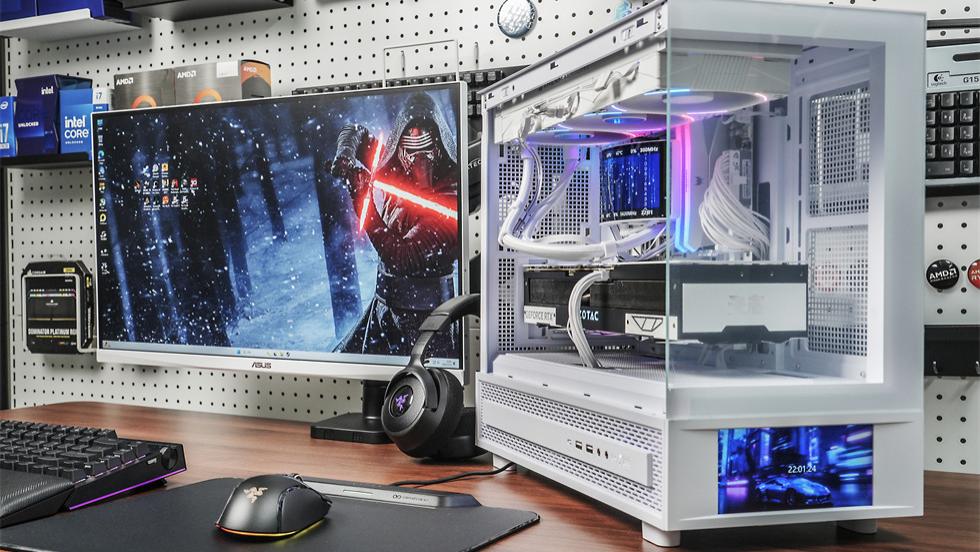 自带双屏的主机——Tt钢影·透S-M Pro机箱+9950X3D+ROG B850小吹雪+索泰508