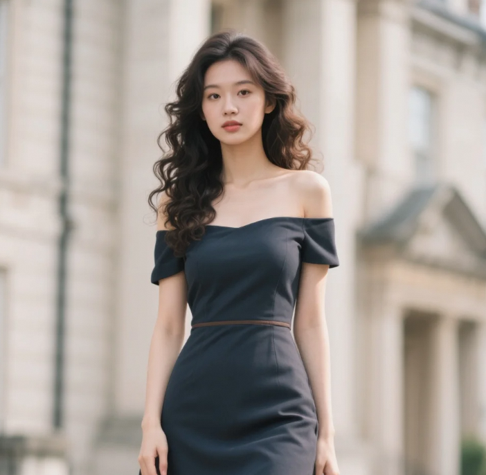阳光为少女披上了一层柔和的光晕，她在美景中轻盈转身