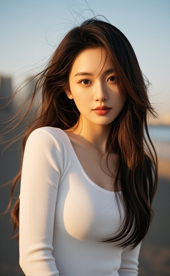美眉眸中含情，温柔如沐春风