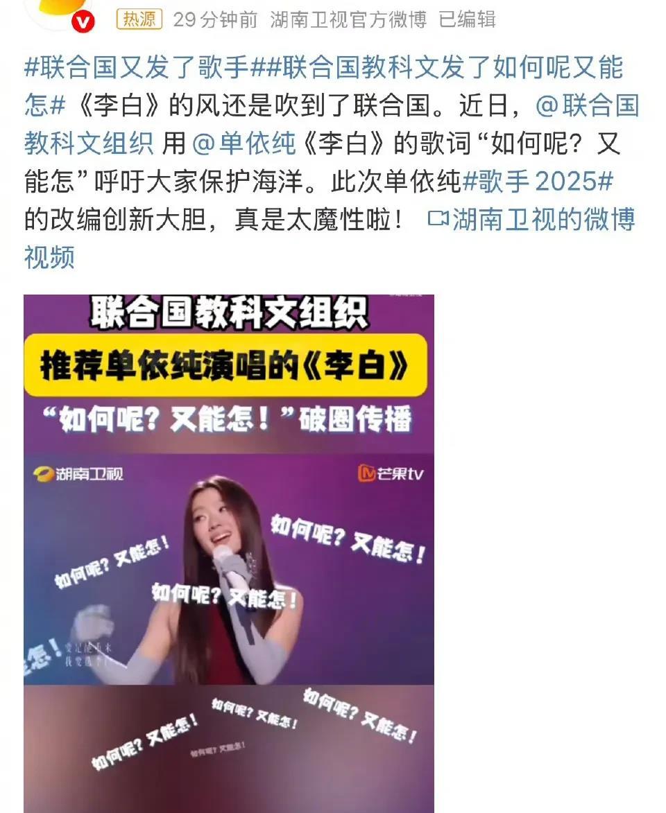 小丑竟然我自己
单依纯的《李白》，“如何能，又能怎”火到了国外，并且还被用来呼吁