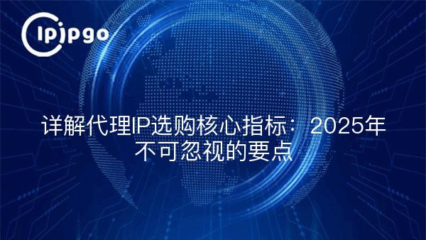 详解代理IP选购核心指标：2025年不可忽视的要点