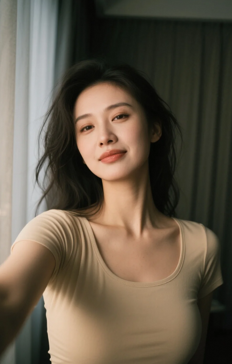 昏暗灯光下，她随手一拍就是一张私藏大片