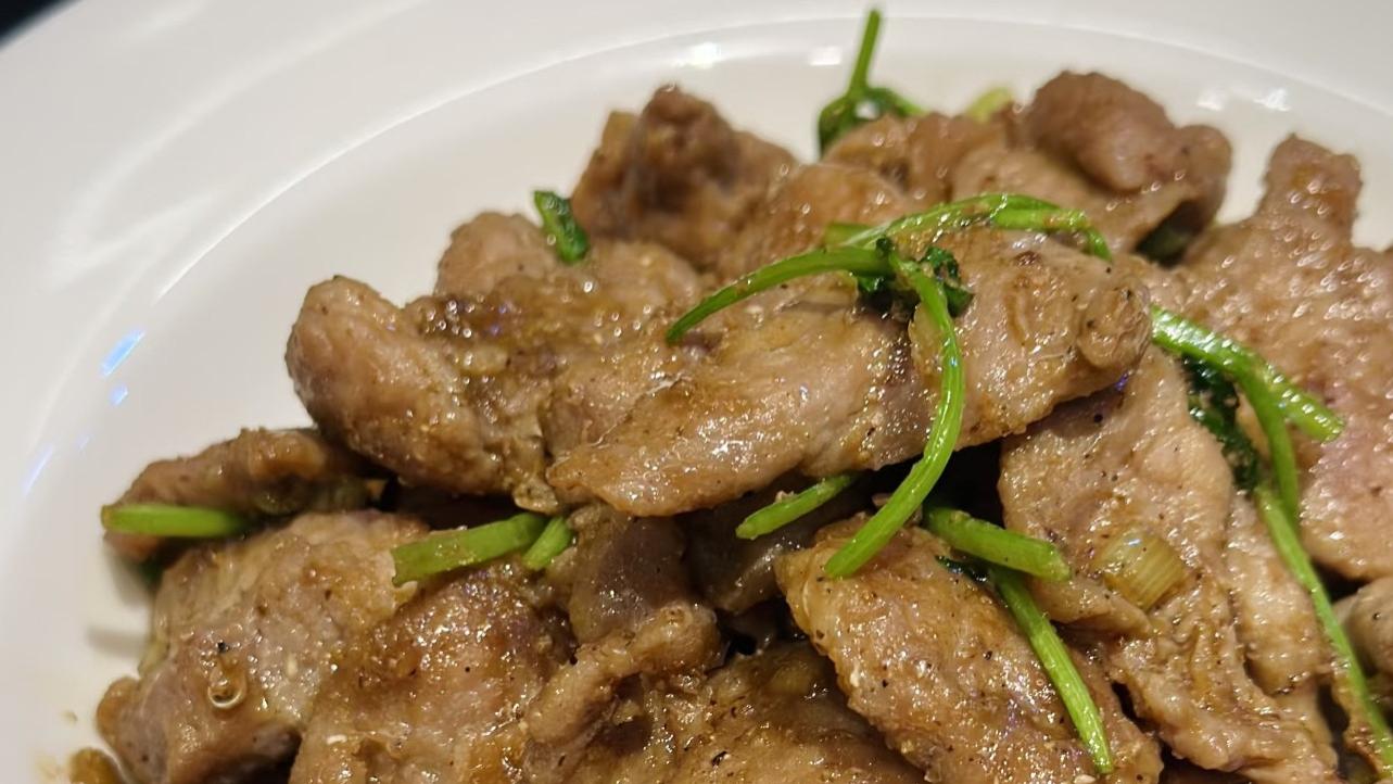 美味的锅塌肉片