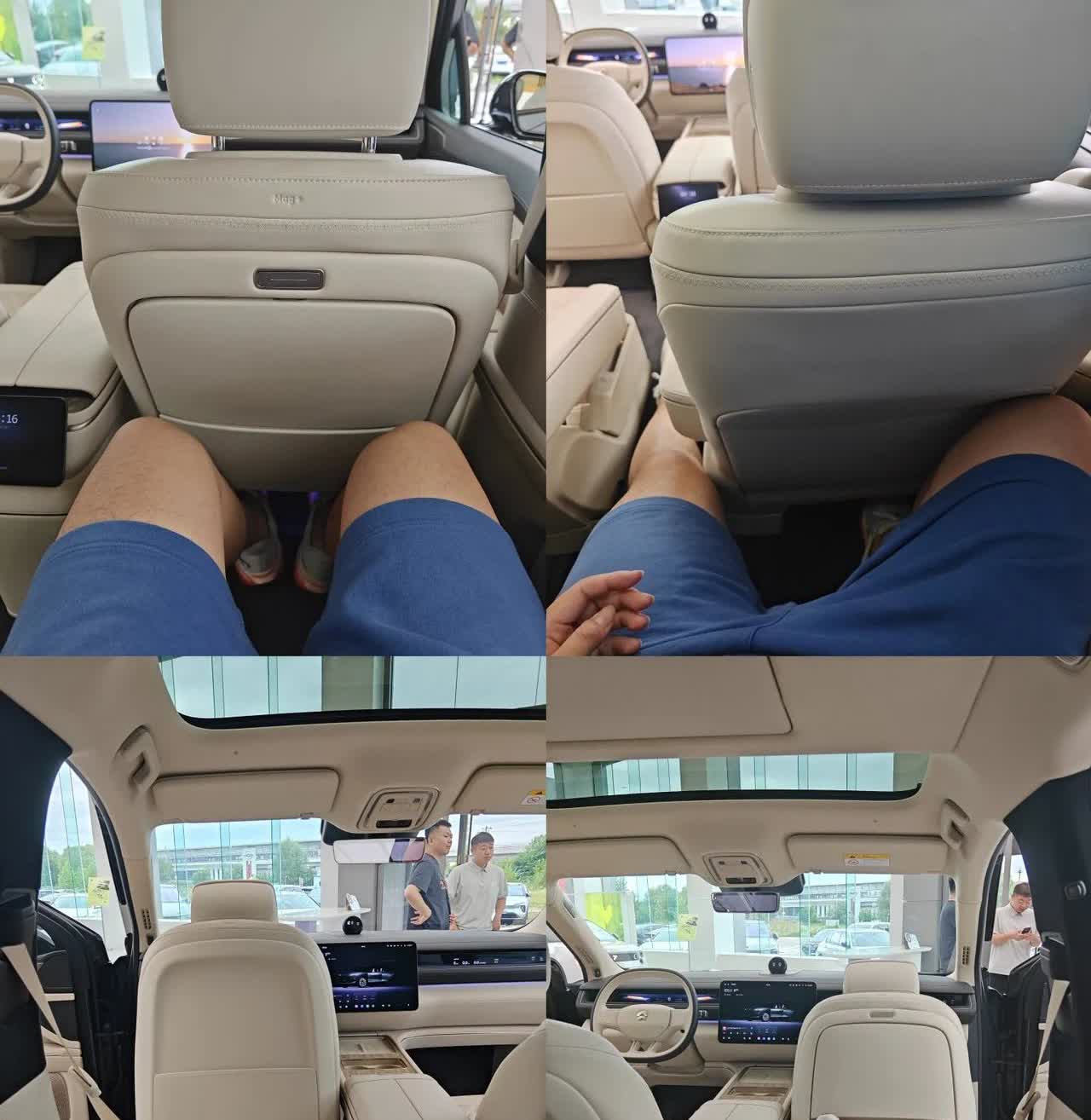 身高191，体验全新ES8座舱空间
从外面看，大，真的很大
但是里面的空间我
