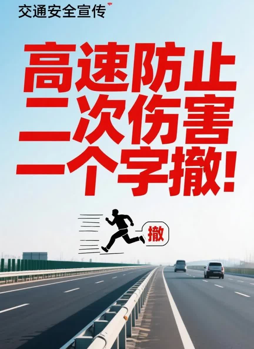 安全第一！高速遇险，先跑为敬！
 
山东高速刚曝了件危险事故，前车爆胎后，人