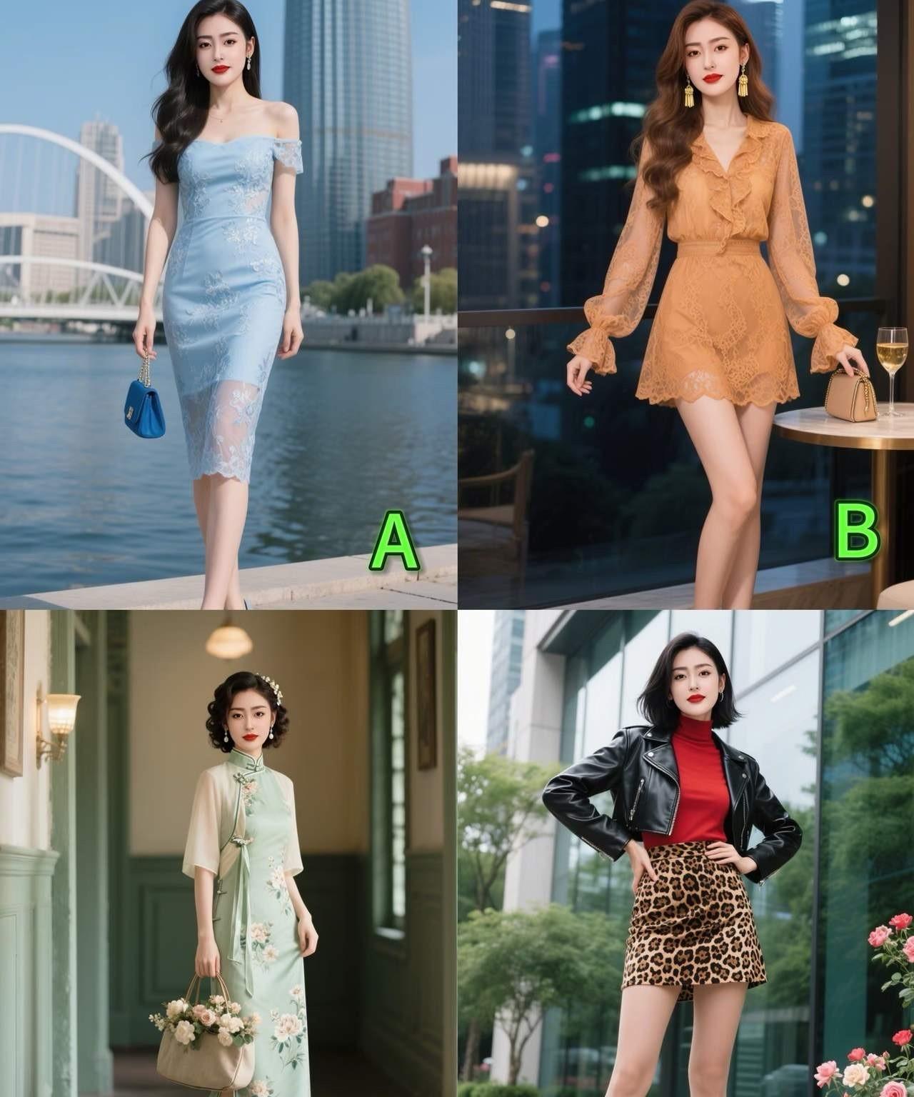 测一测同性朋友羡慕你什么？
下图选一条你喜欢的裙子！
解析在评论区！