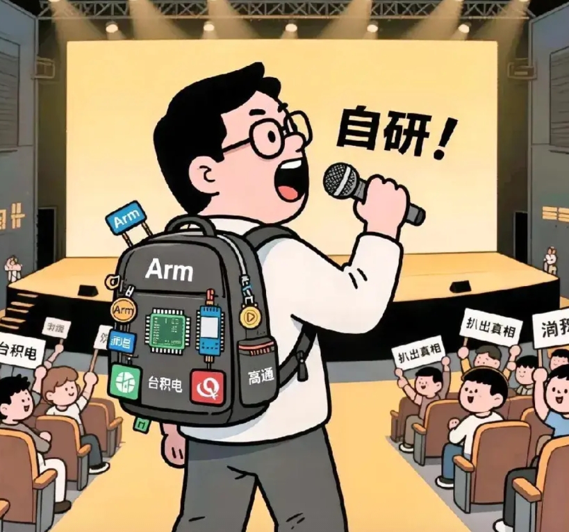 手机厂商最近集体玩起“造芯游戏”，一边喊着“自研”，一边偷偷用Arm的CPU、台