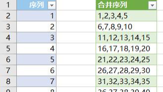 每 5 行合并在一个单元格内，Excel 公式太太太长了，听劝，别用