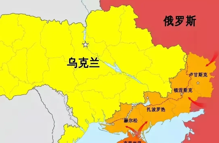 现在俄罗斯已经控制乌克兰20%的领土，这些领土大多数都是和俄罗斯接壤，这样更加有