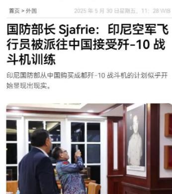 一战封神的歼-10，拿到战后第一个大单？印尼防长突然宣布，正在和中国商量，飞行员