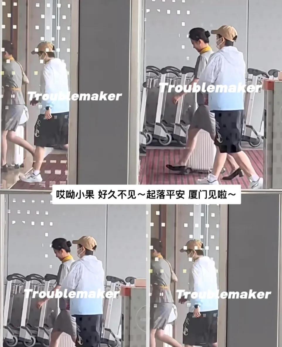 孙颖莎现身厦门机场，戴着口罩、帽子，一身李宁运动服干净利落，帅起来真没头哥啥事。