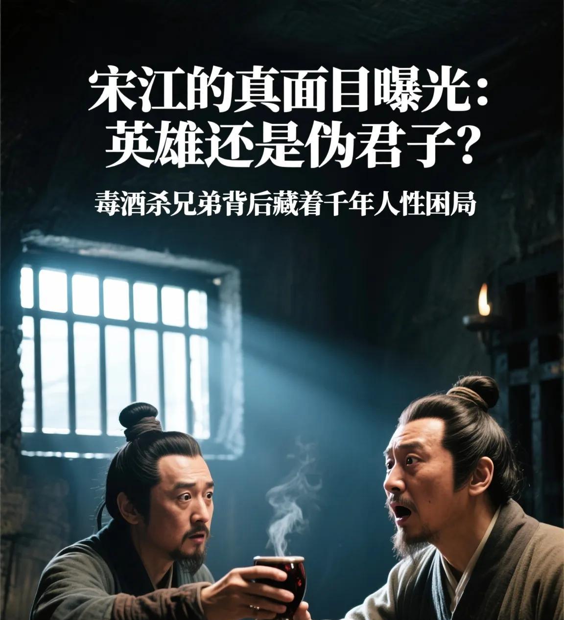宋江的真面目曝光：英雄还是伪君子？毒酒杀兄弟背后藏着千年人性困局
“哥哥！这酒怎
