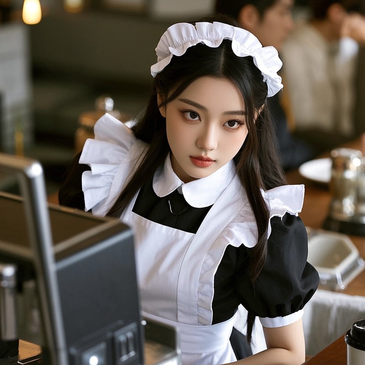 娇俏佳人蕾丝绕，女仆写真甜到爆