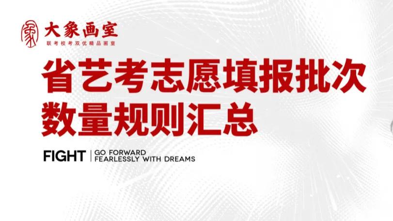 美术生必备！各省艺考志愿填报批次&数量规则汇总