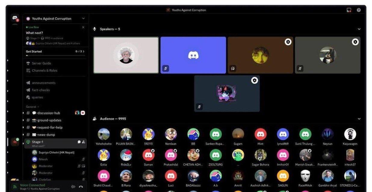 尼泊尔通过 Discord 服务器上的聊天投票选举临时总理。
