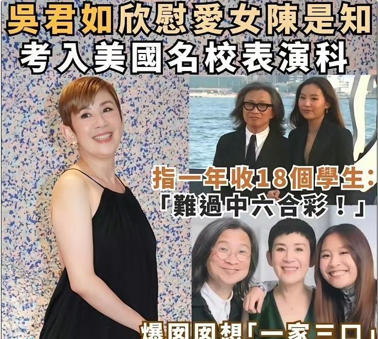 吴君如女儿考上“美国神仙大学”了！这学校每年只收18个人！吴君如激动到说比中彩票