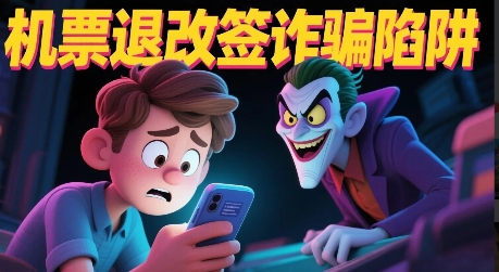 北京警方19日通报一起新型机票退改签诈骗案

受害人因轻信"航班取消"电话，按指