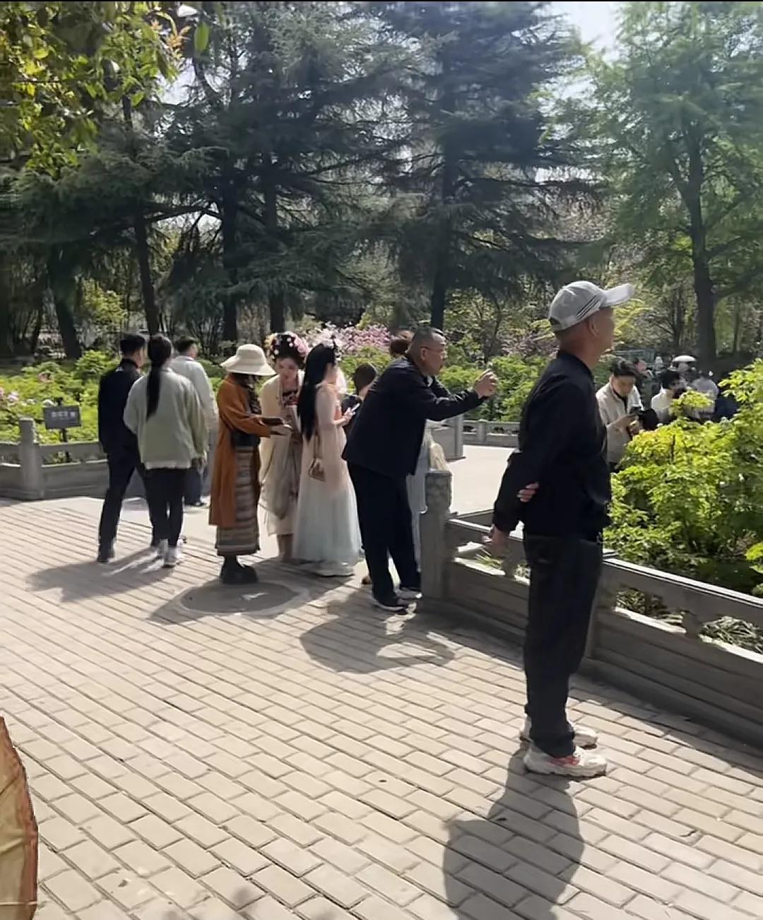 洛阳牡丹花开，于东来又到王城公园赏花。他不止来一次，来过好多次。既然这么喜欢牡丹