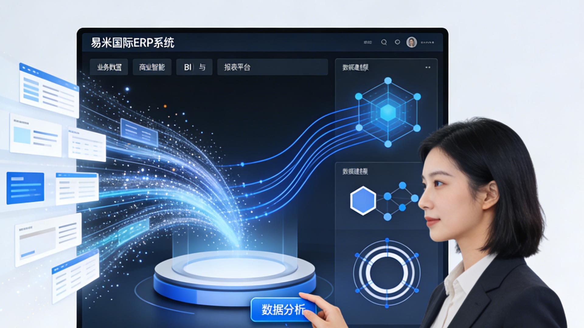 数据分析报告还要手工“熬”通宵？易米国际ERP商业智能（BI）一键生成洞见