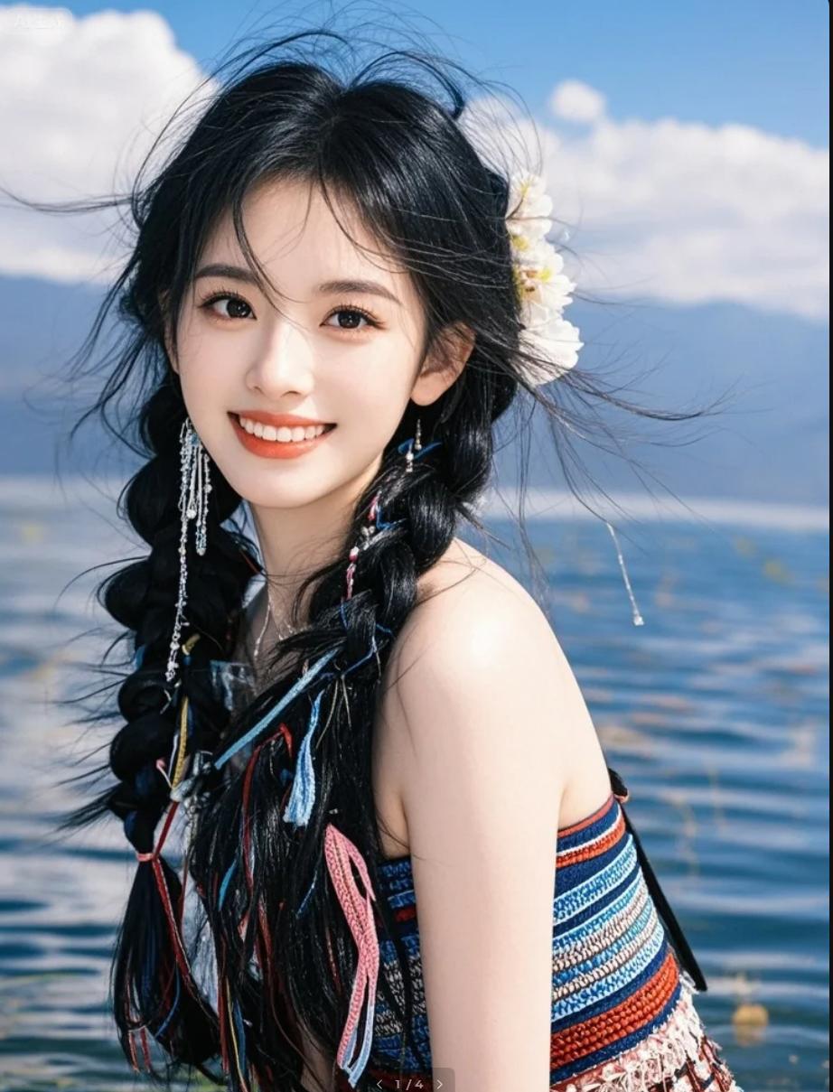 女孩在木鼓旁拍手起舞，节奏感瞬间定格