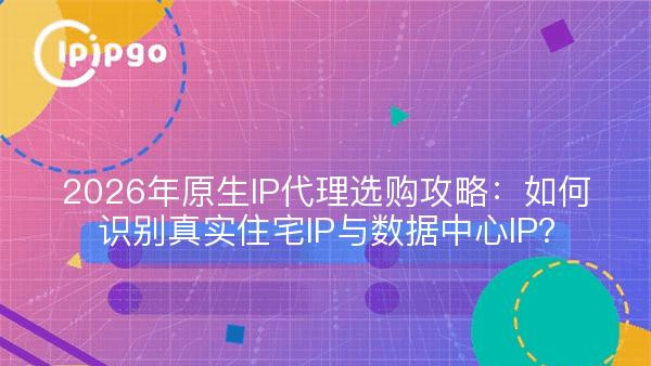 2026年原生IP代理选购攻略：如何识别真实住宅IP与数据中心IP？