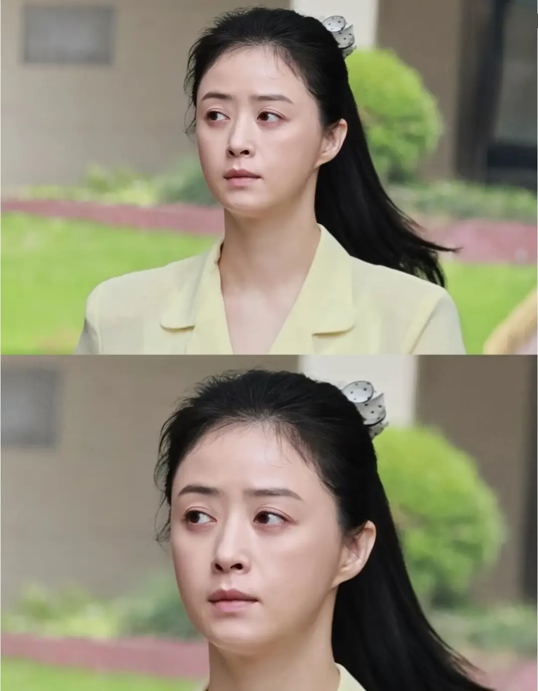蒋欣这脸是怎么了？有点怪